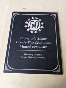 lot 820 image: Collectors Album Twenty Five Cent Coins Minted 1999-2008 - V