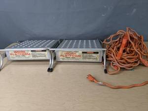 lot 812 image: Little Giants Ladder Work Platform (x2) and Extension Cord - V