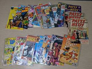 lot 817 image: Vintage Comic Books include Patsy Hedy, Betty & Veronica, For Your Eyes Only, SuperBoy, Fantastic Four and More - V