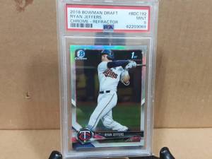 2018 Ryan Jeffers Bowman Draft Chrome Refractor PSA Mint 9
