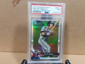 2018 Bowman Draft Trevor Larnach Chrome Refractor PSA Mint 9