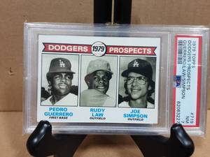 1979 Dodgers Prospects GuerreroLawSimpson PSA NM 7