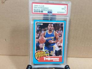 1990 Fleer Tim Hardaway Rookie Sensations PSA Mint 9