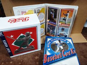 Kent Hrbek Statue, Ryne Sandberg Baseball Card Kit (Unopened), Album Of Nolan Ryan Cards