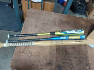 1-Wood & 2-Aluminum Bats