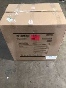 Husky 26.5 in. W x 18 in. D Standard Duty 4-Drawer Rolling Tool Cabinet in Gloss Black Customer Returns