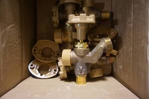 lot 50 image: Lot of Woodford Model 101C-BP Mild Climate Wall Faucets