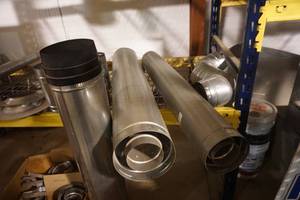 lot 54 image: Lot of Galvanized Fireplace Piping