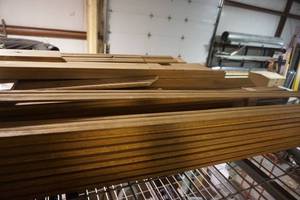 lot 77 image: Large Lot of Wood Trim Boards