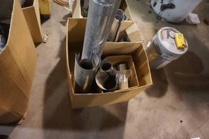 lot 48A image: Lot of 3 Galvanized Pipe and Venting
