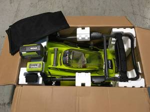 40V Brushless 20 in. Cordless Battery Walk Behind Push Lawn Mower with Battery and Charger by RYOBI Customer Returns See Pictures