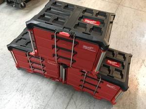 Lot of Milwaukee 22 inch Packout storage units  See Pictures customer returns