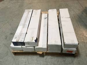 Lot of Sterling 1.2 Light Grey Oak 6 in. x 36 in. Peel and Stick Vinyl Plank Flooring (15 sq. ft.  case) by Achim Customer Returns See Pictures