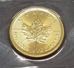 2022 CANADA $5 MAPLE LEAF 110th TROY OZ .999 FINE GOLD SEALED