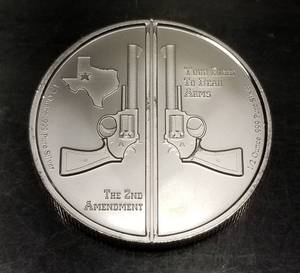 1 TROY OZ .999 FINE SILVER 2nd AMENDMENT GUNS UP AMERICA