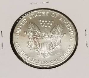 1993 AMERICAN SILVER EAGLE 1 TROY OZ .999 FINE SILVER DOLLAR