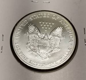 2001 AMERICAN SILVER EAGLE 1 TROY OZ .999 FINE SILVER DOLLAR