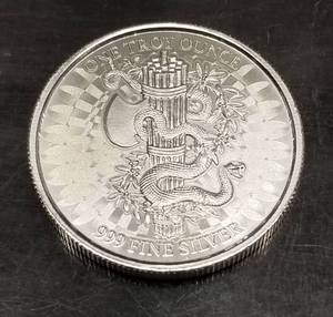 1 TROY OZ .999 FINE SILVER E PLUIBUS UNUM ROUND