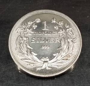 1 TROY OZ .999 FINE SILVER GOBRECHT DOLLAR DESIGN
