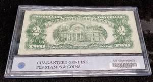 1963 US RED SEAL $2 FEDERAL RESERVE NOTE
