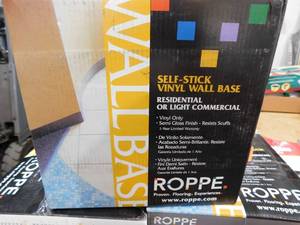 lot 22 image: (5) ROPPE Vinyl Self Stick Snow 4 in. x 0.080 in. x 20 ft. Wall Cove Base Coil