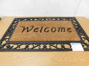 lot 36 image: TrafficMaster Scroll Welcome 22.5 in. x 37.5 in. Coir and Rubber Door Mat