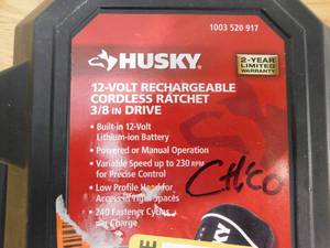 lot 91 image: Husky 38 in. Drive 12-Volt Lithium-Ion Cordless Ratchet