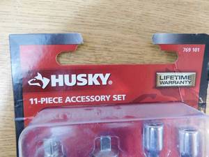 lot 96 image: Husky 14, 38, and 12 in. Drive Master Accessory Set (11-Piece)