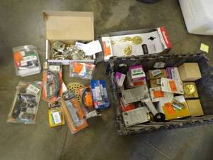 Door Latch Tote with other door hardware