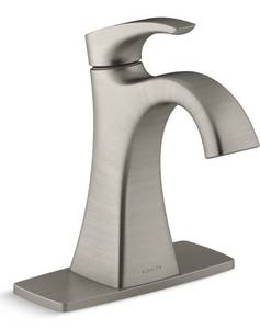 lot 8 image: KOHLER Maxton Brushed Nickel 1-Handle 4-in centerset WaterSense Bathroom Sink Faucet with Drain with Deck Plate
