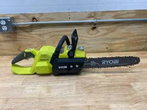 lot 18 image: RYOBI 40V Brushless 14 in. Cordless Battery Chainsaw (Tool Only)