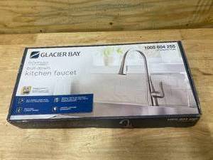 lot 81 image: GLACIER BAY McKenna Single-Handle Pull-Down Sprayer Kitchen Faucet in Stainless Steel with TurboSpray and FastMount