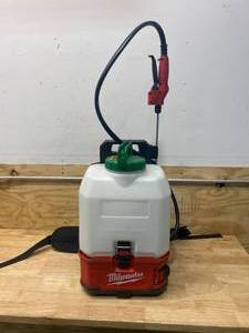 lot 39 image: MILWAUKEE M18 18-Volt 4 Gal. Lithium-Ion Cordless Switch Tank Backpack Pesticide Sprayer (Tool Only)