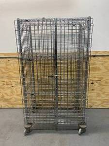 lot 47 image: Lockable Storage Cage on Casters
