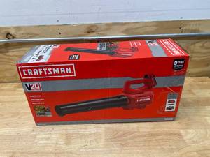 lot 55 image: CRAFTSMAN 20-volt Max 340-CFM 90-MPH Handheld Cordless Electric Leaf Blower with Charger (no battery)