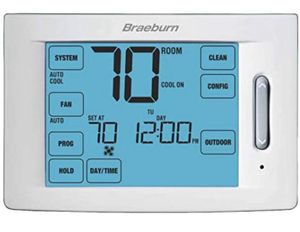 lot 88 image: BRAEBURN 6300 Thermostat, Touchscreen Hybrid Universal 7, 5-2 Day or Non-Programmable, 4H2C