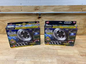 lot 108 image: Lot of 2-  Disk Lights Ss 4pk Asotv