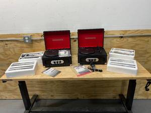 lot 121 image: MAGNAVOX Lot of 2- Stereo Suitcase Turntable Systems