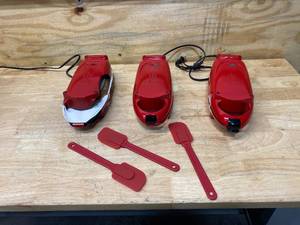 lot 122 image: Lot of 3- Red Copper 5 Minute Chef Cookers