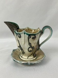 lot 50 image: Original Pottery - Vase, Decorative Creamer and Paperweight
