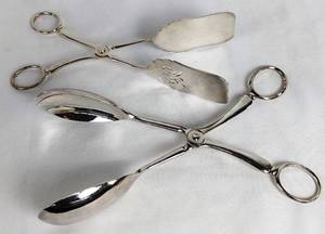 lot 18 image: Vintage Specialized Serving Utensils - Silverplate, Sterling Handle and Modern