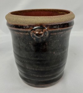lot 55 image: Two Original Glazed Studio Pottery Pieces in Earth Tones- Signed