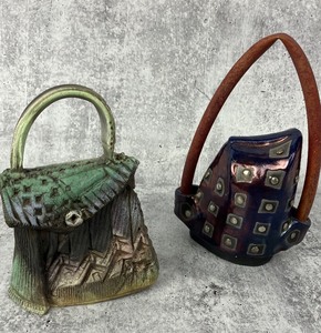 lot 65 image: Two Fun & Colorful Studio Pottery Purses