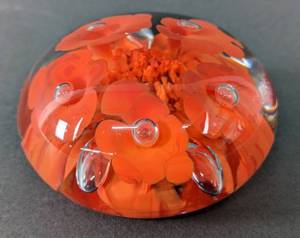 lot 12 image: Two Vintage Signed Maude and Bob St. Clair Paperweights