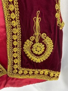 lot 90 image: Vintage Ottoman Turkish Embroidered Velvet Waistcoat  Vest & Delicate White Scarf