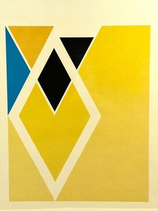 lot 8 image: Larry Zox Abstract Expressionist Framed Palm Beach Offset Litho Poster 1975