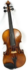 lot 34 image: Antique E. L. Pfretzschner German ViolinSivori BowWooden Case- Stradivarius Copy