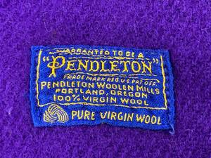 lot 195 image: Vintage Pendleton MN Vikings Wool Blanket