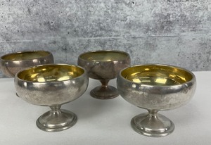 lot 200 image: Four Sterling Silver Sherbert Dishes