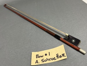 lot 87 image: Two Antique Violin Bows - one A. Schroetter from Germany